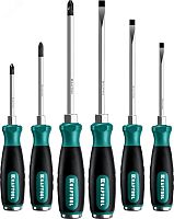 Набор ударных отверток 6 шт сквозной стержень Cr-Mo IMPACT | код 25025 | KRAFTOOL