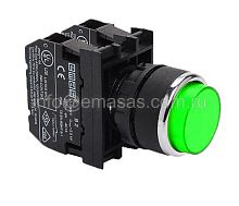 Кнопка выступающая зеленая B101HY (2НО) | код B101HY | EMAS