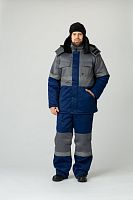 Костюм зимний Профи-Норд (ткань Смесовая,250) полукомбинезон, темно-синий серый, 56-58 170-176 | код 87479943 | Факел