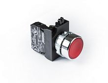 Кнопка нажимная круглая красная CM100DК (1НО) | код CM100DK | EMAS