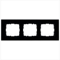 Рамка 3-постовая, стекло Black Glass | код G1003GB | Jasmart