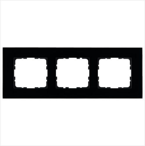 Рамка 3-постовая, стекло Black Glass | код G1003GB | Jasmart Рамка 3-постовая, стекло Black Glass | код G1003GB | Jasmart