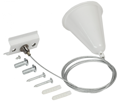 Комплект подвеса для ШП с тросом 1,5м белый IEK | код LT-SO0D-KPT-D15-K01 | IEK Комплект подвеса для ШП с тросом 1,5м белый IEK | код LT-SO0D-KPT-D15-K01 | IEK