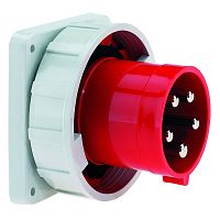 Вилка встраиваемая прямая 125A, 5p(3р+N+PЕ), 6h, 400V, IP67, Bals 2876 120х120 | код 2876 | Bals