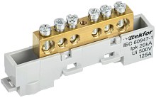 TEKFOR Шина L фаза неизолированная на универсальном держателе 6х9-6-Ср IEK | код TF-NN10-06-DL-K03 | IEK