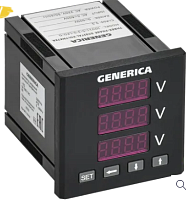Вольтметр цифр. щит. 3-ф. 72х72 LED GENERICA | код IDV11-5-3-0-LED-G | GENERICA by IEK