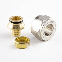 Соединитель евроконус аксиальный латунь 20х28х3/4дюйм жел. | код 40338 | RTP