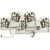 Этажная клемма, тип фиксации провода: пружинный, номинальное сечение: 4 мм кв., 32A, 500V, ширина: 6 мм, цвет: серый, тип монтажа: DIN 35 | код 56.704.7055.0 | Wieland