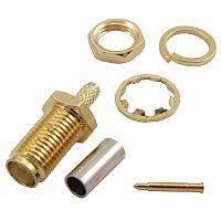 Разъём высокочастотный RUICHI RP-SMA-C174J, на панель | код 89528 | Ruichi