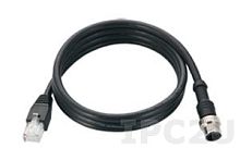 Кабель CBL-M12MM8PRJ45-BK-100-IP67 1-meter A-coded M12-to-RJ45 Cat-5E UTP Gigabit Ethernet cable, 8-pin male M12 connector, IP67-rated | код 00-06072728 | MOXA