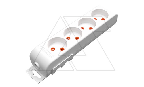 Ri-tech - Колодка розеточная 4x2P, со шторками, белый | код 001-175-490001-00-00 | Mutlusan Ri-tech - Колодка розеточная 4x2P, со шторками, белый | код 001-175-490001-00-00 | Mutlusan