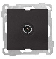 21 - Розетка TV, оконечная, черный мат | код 2100-171-0184 | Mutlusan