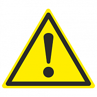 Знак W 09 Внимание. Опасность (прочие опасности) 200х200х200 мм, пластик ГОСТ Р 12.4.026-2001 EKF | код pn-w-09 | EKF