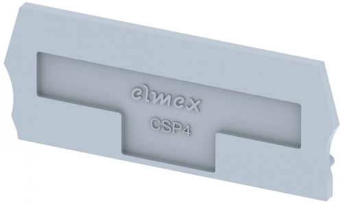 Концевая пластина для клемм, серая CSP4-GREY | код 3910850000 | Elmex