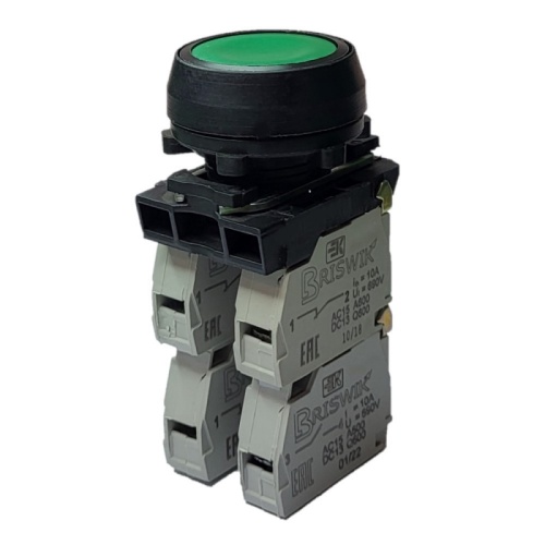 Выключатель Briswik КЕ 182/2м зеленый 3но+1нз Цилиндр IP66 УХЛ2 10А | код aZ-DB-6Ai-0342 | Briswik