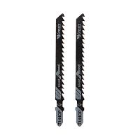 Пилка для электролобзика по дереву T144DP 100 мм 6 зубьев на дюйм 8-60 мм (2 шт./уп.) Kranz | код KR-92-0317 | KRANZ