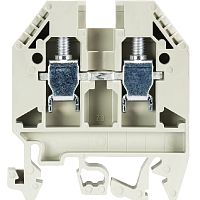 Проходная клемма, тип фиксации провода: винтовой, номинальное сечение: 6 мм кв., 41A, 800V, ширина: 8 мм, цвет: серый, тип монтажа: DIN 35 | код 57.506.0055.0 | Wieland