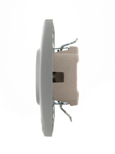 KARINA Розетка двойная б/з керамика матовое серебро (10шт/120шт) | код 707-4300-128 | Lezard