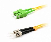 Патч-корд оптический LANMASTER, LSZH, дуплексный, SC/APC-SC/UPC, SM OS2, 15 м | код LAN-2SC-2SC/SAU-15 | LANMASTER