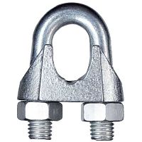 Зажим для троса дугообразный RUICHI DIN741, 10 мм, углеродистая сталь гальванизированная | код 110866 | Ruichi