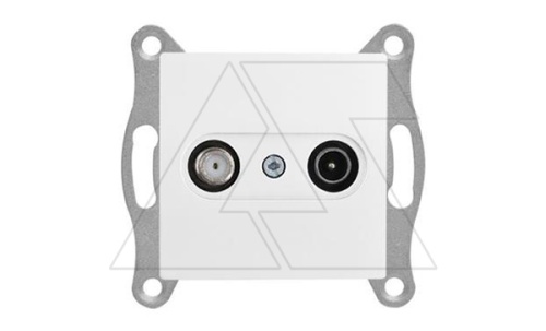 21 - Розетка TV-SAT, оконечная, белая | код 2100-157-0201 | Mutlusan