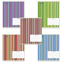 Тетрадь 24 л. BRAUBERG, клетка, обложка картон, ПОЛОСКИ, 401863 | код 401863 | BRAUBERG