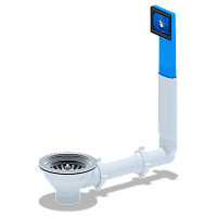 Перелив для мойки 3 1/2' 90мм | код N305S | АНИ пласт
