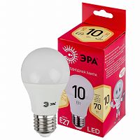Лампа светодиодная RED LINE LED A60-10W-827-E27 R 10Вт A60 груша 2700К тепл. бел. E27 | Код. Б0049634 | ЭРА