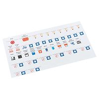 Комплект модульных наклеек средний с инд. ШК (137х240) EKF PROxima | код mn-1-2-x | EKF