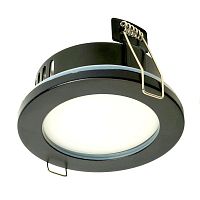 Светильник ДВО-15w GX53 без лампы черный IP44 | код 51230 | Feron