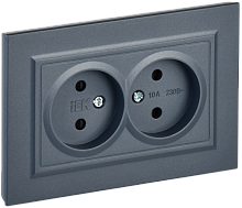 BRITE Роз. 2-я без з/к с з/ш 10А в сб. РСш12-2-БрМ мар. IEK | код BR-R23-10-K35-F | IEK