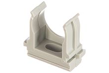 Держатель 20 мм ПВХ серый для труб | код PR.0620 | Промрукав