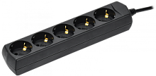 Удлинитель У05 5 мест с/з 5м 3х1мм2 10А 250В чер. GENERICA | код WYP10-10-05-05-Z-K02-G | GENERICA by IEK