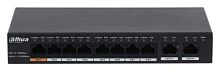 Коммутатор Dahua DH-PFS3010-8GT-96 10x1Гбит/с 7PoE+ 1PoE++ 96W неуправляемый | код 1455103 | Dahua