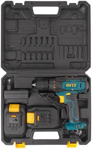 Дрель-шуруповерт аккумуляторная 18В 0-450/1550об/мин 29Нм 2 (Li-Ion) 1.3А.ч FIT 80199 фото 8