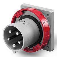 Разъем пром. силовой CEE встраиваемый, штекер, 125A, 3P+N+E 6h, 346_415VAC 50/60Hz, уст. 114x114mm, IP66/IP67/IP69, серия OPTIMA | код 248.12597 | Scame