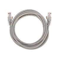 Патч-корд U/UTP, CAT 5e, RJ45-RJ45, 26AWG, LSZH, серый, 3м REXANT | код 02-0100-3 | REXANT