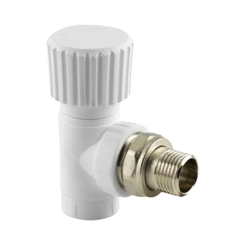 Вентиль для радиатора угловой PPR 25х3/4 бел. | код 10537 | RTP