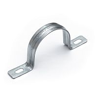 Скоба металлическая двухлапковая усиленная противопожарная СМДУ d48-50 мм (50шт/250шт уп/кор) Промрукав | код PR13.02418 | ПРОМРУКАВ