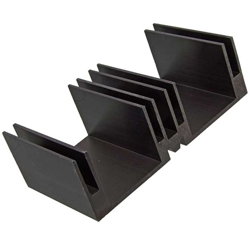 Радиатор охлаждения воздушный RUICHI HS156-50, алюминиевый с чернением | код 87787 | Ruichi