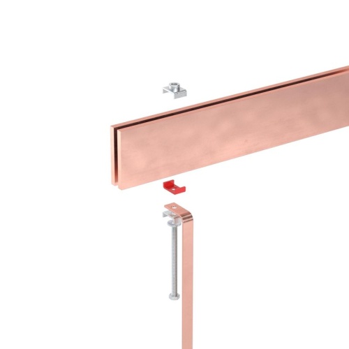 Скоба медная 25 мм, 2 шины на фазу | код R5BBCB225 | DKC Скоба медная 25 мм, 2 шины на фазу | код R5BBCB225 | DKC