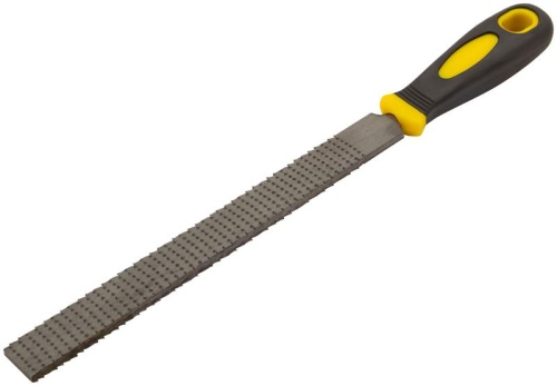 Рашпиль, прорезиненная ручка, плоский 200 мм | код 42756 | FIT