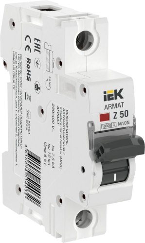 ARMAT Авт. выкл. M10N 1P Z 50А IEK | код AR-M10N-1-Z050 | IEK