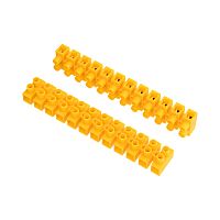 Клеммная винтовая колодка KВ-10 4-10, ток 10 A, полиэтилен желтый REXANT (10 шт./уп.) | код 07-5010-3 | REXANT