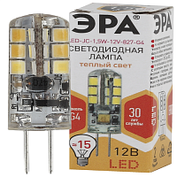 Лампа светодиодная LED 1.5Вт JC 2700К G4 теплый капсула 12V | код Б0033188 | ЭРА