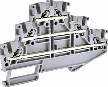 Клемма пружинная трёхуровневая ESH-EFT.2 (2,5 мм2, серая, push-in) | код 003903271 | ETI