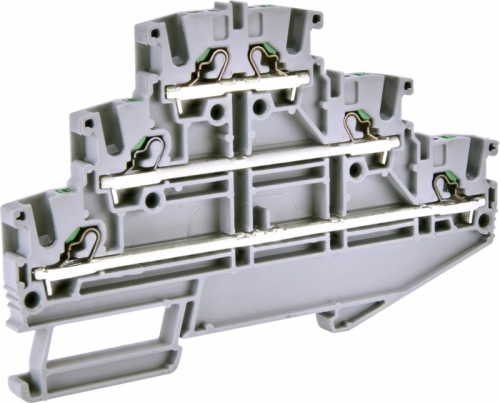 Клемма пружинная трёхуровневая ESH-EFT.2 (2,5 мм2, серая, push-in) | код 003903271 | ETI Клемма пружинная трёхуровневая ESH-EFT.2 (2,5 мм2, серая, push-in) | код 003903271 | ETI