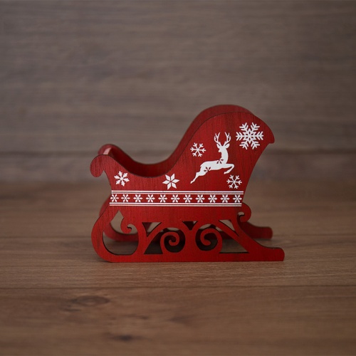 Деревянная фигурка Сани 11,5х7,5х9,5 см | код 504-003 | NEON-NIGHT