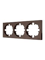 Рамка 3-м OSEN горизонт. квадрат шоколад LEZARD 743-7300-148