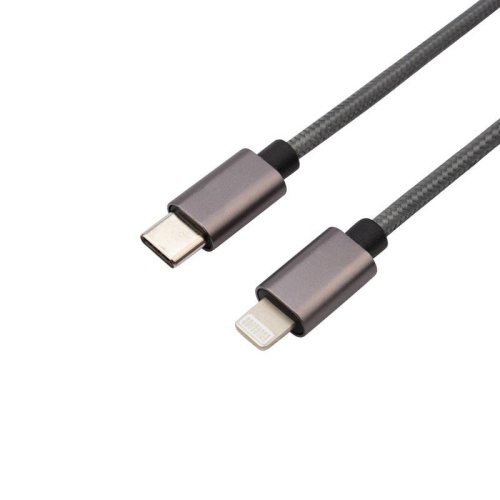 Кабель Type-C-Lightning PD, 1 м, графит, нейлон, 18-7054, | код 18-7054 | REXANT фото 3
